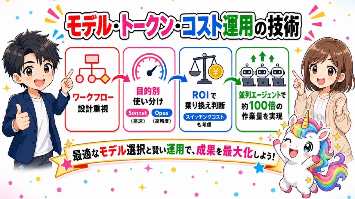【技術】モデル・トークン・コスト運用の技術 の要点 図解(ClaudeCode掲示板)