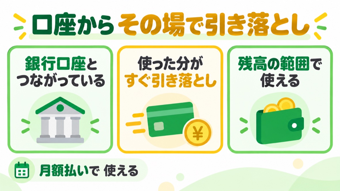 デビットカードの図解